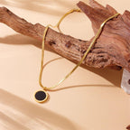 Collier Azura double face blanc et noir