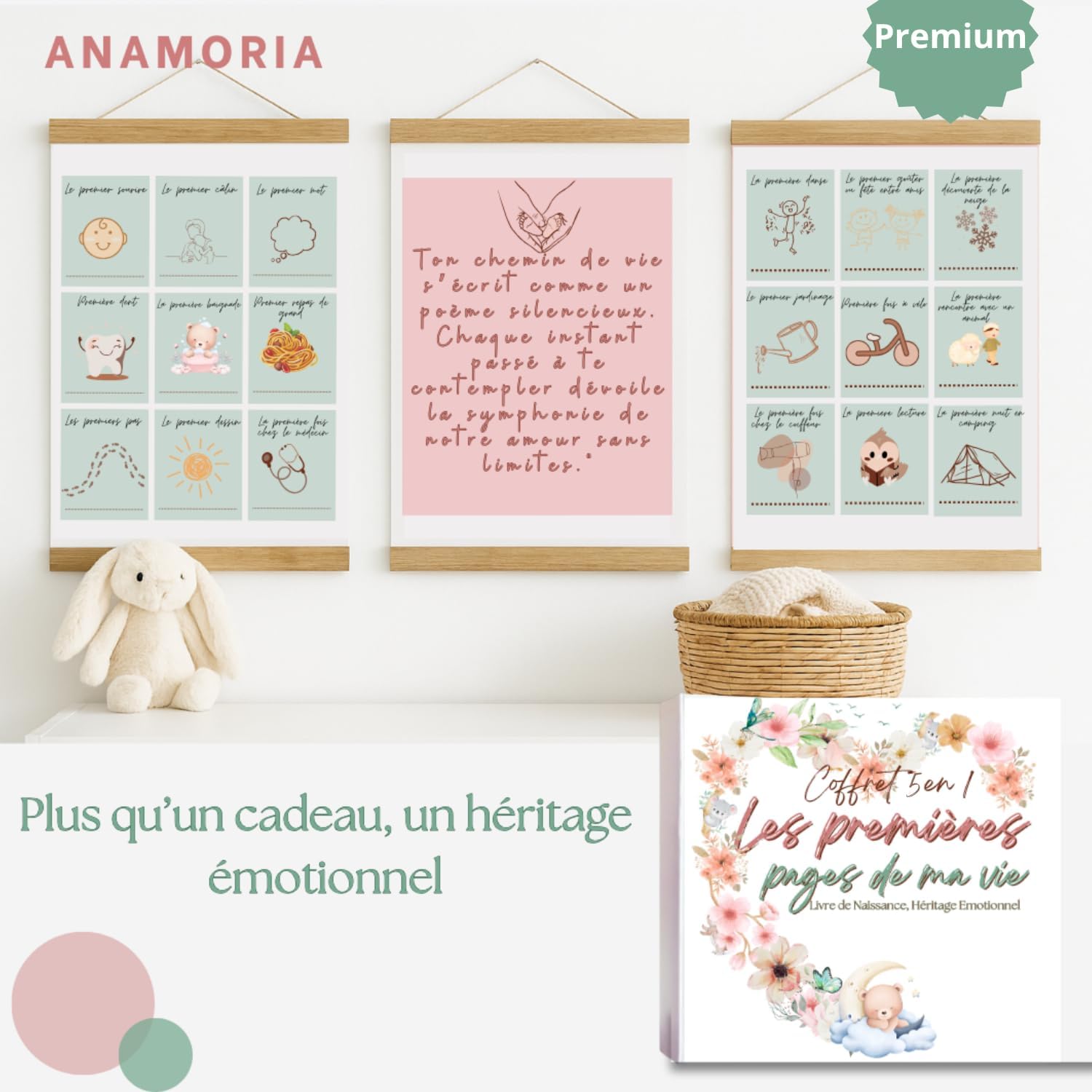 Coffret Naissance Bébé 5 en 1  Anamoria