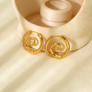 Boucles spirales dorées et argentées